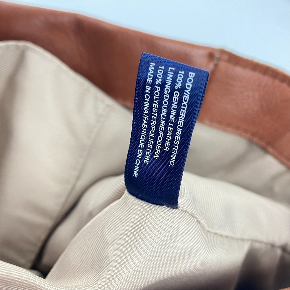 American Leather Co British Tan Brown Tote Lg Leather Shoulder Bag Purse Satchel - Picture 7 of 9